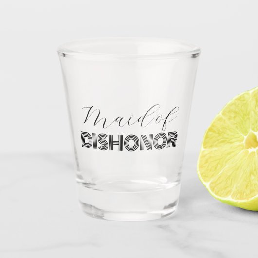 Maid of Dishonor Bachelorette Party Shot Glass Shot Glas (Voorkant)