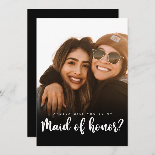 Maid of edele brudal proposal Flat Kaart (Voorkant / Achterkant)