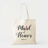Maid of Eedscript calligraphy bruiloft Tote Bag (Voorkant)