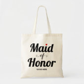 Maid of epd bold typografie bruiloft tote bag (Voorkant)