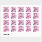 Maid of Ereepgeem - Roze zijde Vierkante Sticker (Vel)