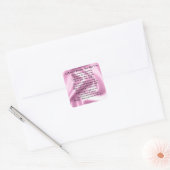 Maid of Ereepgeem - Roze zijde Vierkante Sticker (Envelop)