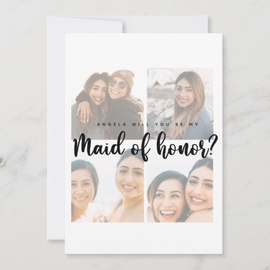 Maid of eremfoto collage proposal Flat Card (Voorkant)