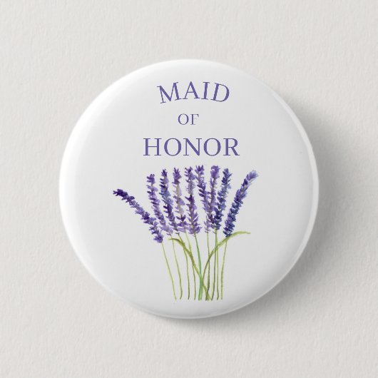 Maid of eru Lavender Herb waterverf Ronde Button 5,7 Cm (Voorkant)