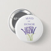 Maid of eru Lavender Herb waterverf Ronde Button 5,7 Cm (Voorkant /achterkant)
