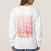 Maid of Eu Pink modern girly retro 60's simpele Trui (Achterkant)