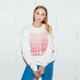 Maid of Eu Pink modern girly retro 60's simpele Trui