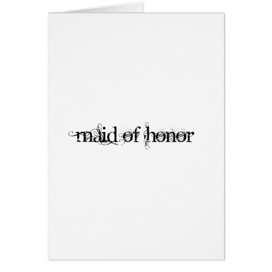 Maid of Honor (Voorkant)