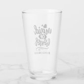 Maid of Honor aangepaste typografie bruiloft Glas (Achterkant)