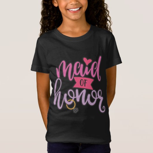 Maid of Honor Aerwork for Wedding Party T-shirt (Voorkant)