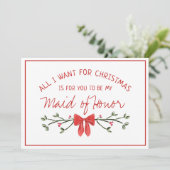 Maid of Honor: Alles wat ik wil voor Kerstmis Kaart (Staand voorkant)