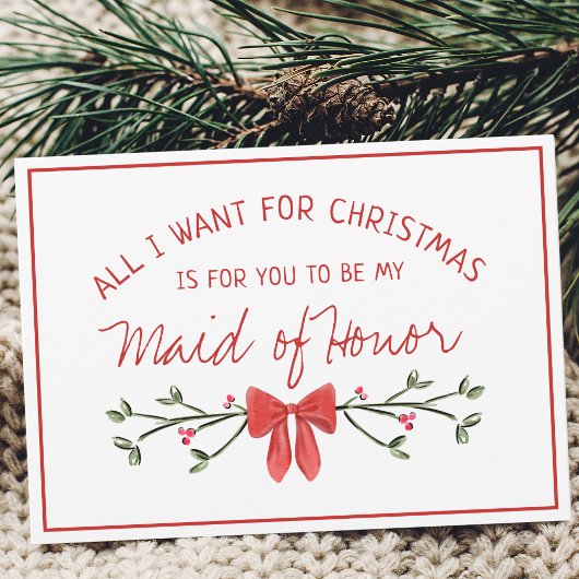 Maid of Honor: Alles wat ik wil voor Kerstmis Kaart