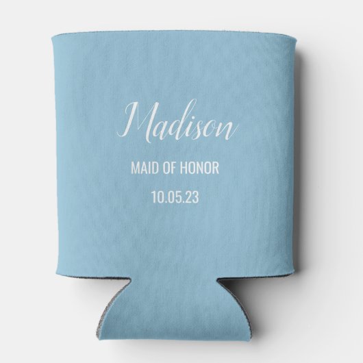 Maid of Honor Bachelorette Aangepaste Naam & Datum Blikjeskoeler (Achterkant)