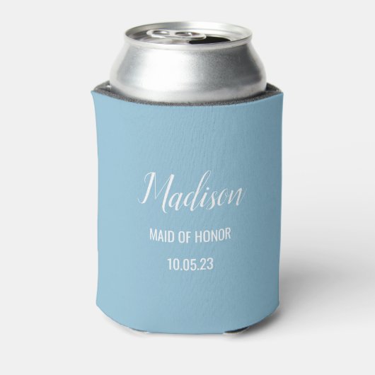 Maid of Honor Bachelorette Aangepaste Naam & Datum Blikjeskoeler (Blikje Achterkant)
