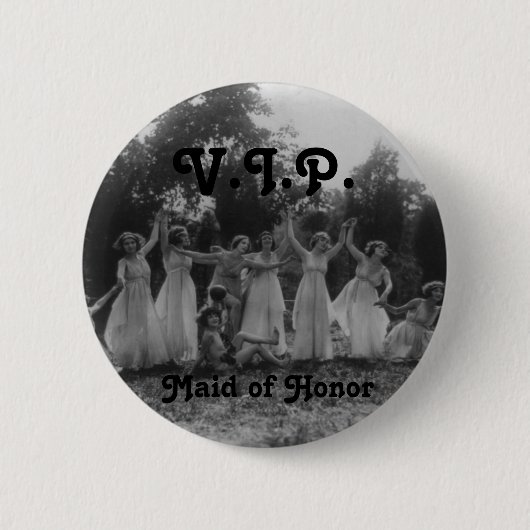 Maid of Honor Bachelorette Party Flair Ronde Button 5,7 Cm (Voorkant)