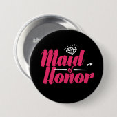 Maid of Honor Bachelorette Party Wedding Button (Voorkant /achterkant)