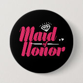 Maid of Honor Bachelorette Party Wedding Button (Voorkant)