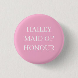 MAID OF HONOR BADGE BUTTON PIN WEDDING