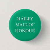 MAID OF HONOR BADGE BUTTON PIN WEDDING (Voorkant)