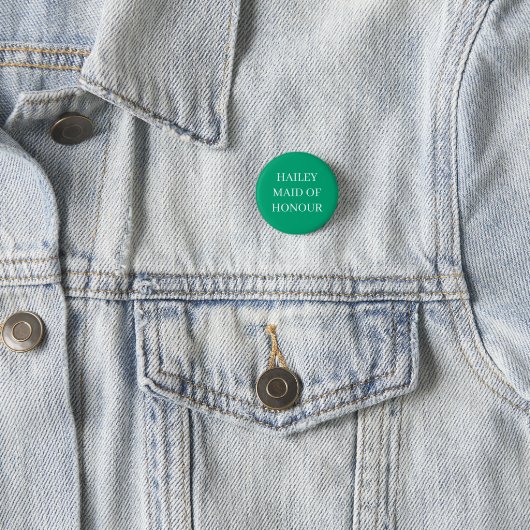 MAID OF HONOR BADGE BUTTON PIN WEDDING (In situ)