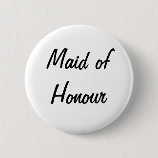 'Maid of Honor' Badge Ronde Button 5,7 Cm