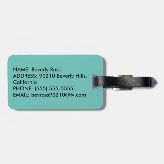 Maid of Honor Bagagelabel (Achterkant horizontaal)