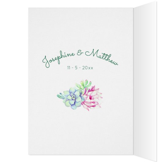Maid of Honor Bedankt Cactus & Succulents (Binnen (Links))