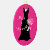 Maid of Honor Black Dress Ornament (Rechts)