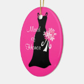 Maid of Honor Black Dress Ornament (Links)