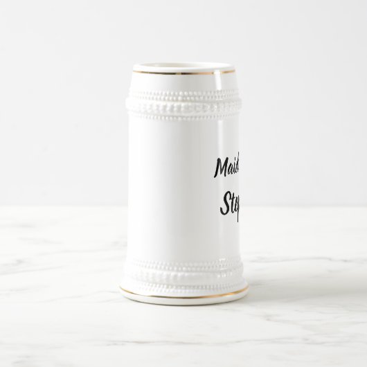 Maid of Honor Black Elegant Script Gifts Weddings Bierpul (Center)