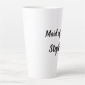 Maid of Honor Black Elegant Script Weddings Latte Mok (Voorkant)