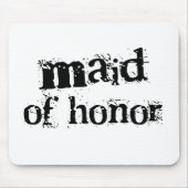 Maid of Honor Black Text Muismat (Voorkant)