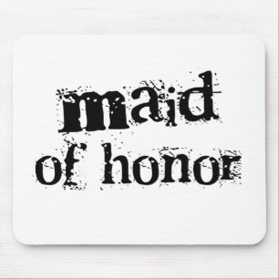 Maid of Honor Black Text Muismat