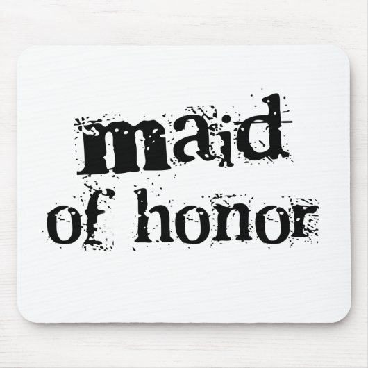 Maid of Honor Black Text Muismat (Voorkant)