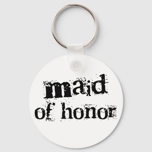 Maid of Honor Black Text Sleutelhanger (Voorkant)