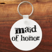 Maid of Honor Black Text Sleutelhanger (Voorkant)