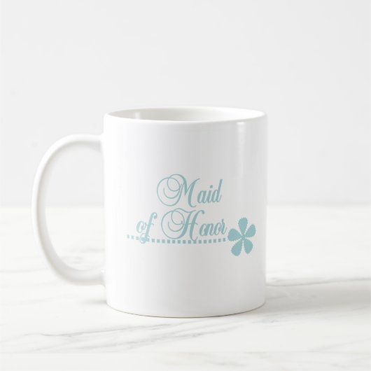Maid of Honor Blauwgroen Elegance Koffiemok (Links)