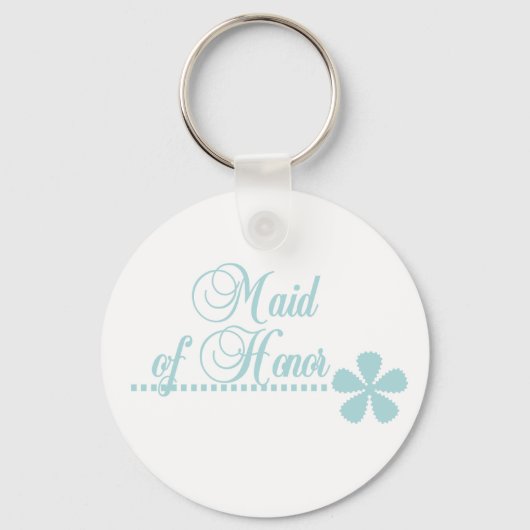 Maid of Honor Blauwgroen Elegance Sleutelhanger (Voorkant)