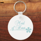 Maid of Honor Blauwgroen Elegance Sleutelhanger (Voorkant)