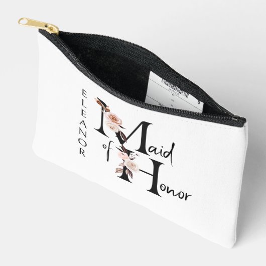 Maid of Honor Bloem Letter Boho Bloemen Custom Etui (Open)