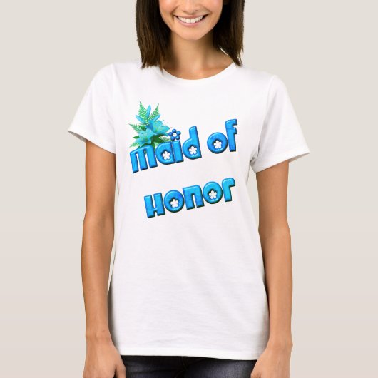 Maid of Honor Bloemenboeket Schattige huwelijksfee T-shirt (Voorkant)