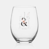 Maid of Honor Bloemenbrief Bruidsfeest Bruiloft Wijnglas Zonder Voet (Achterkant)