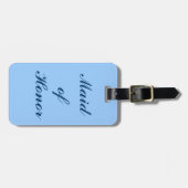 Maid of Honor, Blue Scroll Bagagelabel in het blau (Voorkant horizontaal)