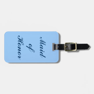 Maid of Honor, Blue Scroll Bagagelabel in het blau