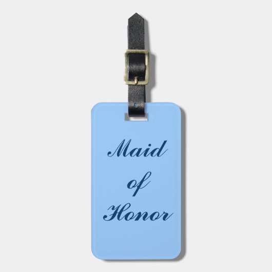 Maid of Honor, Blue Scroll Bagagelabel in het blau (Voorkant verticaal)