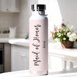 Maid of Honor Blush Roze Vrijgezellenfeest Waterfles<br><div class="desc">Maid of Honor Waterfles in Blush Roze voor bruiloft,  Bruidsfeest,  Vrijgezellenfeest,  vrijgezellenfeest. Bekijk meer producten met dit ontwerp in het onderstaande collectie.</div>