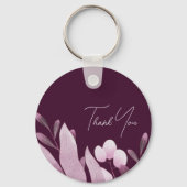 Maid of Honor Bourgondië Grote bladeren Bruiloft G Sleutelhanger (Achterkant)