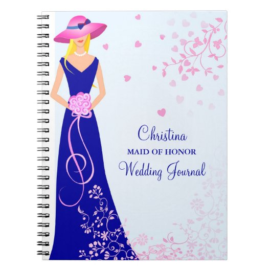 Maid of Honor Bridesmaid Custom Journal-laptop Notitieboek (Voorkant)