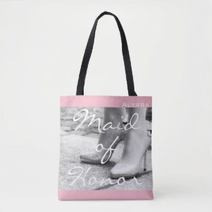 Maid of Honor Bridesmaid High Heels Canvas tas