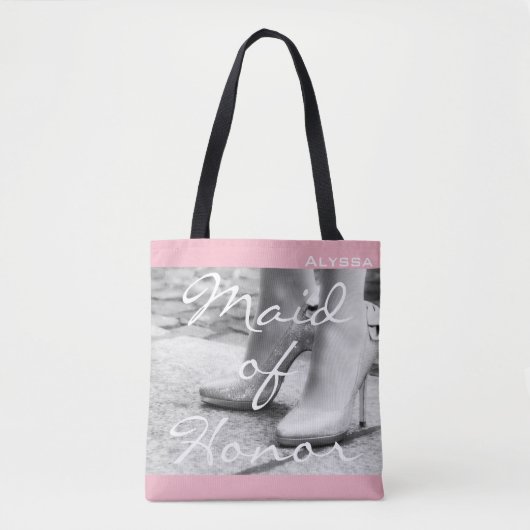 Maid of Honor Bridesmaid High Heels Canvas tas (Voorkant)